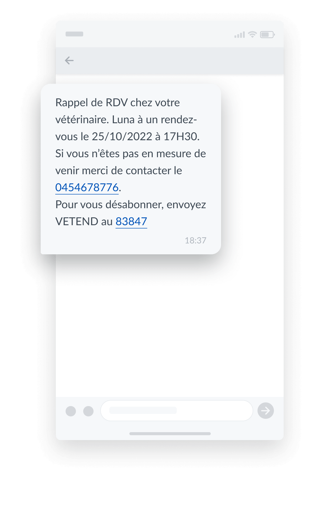 Une confirmation SMS pour les RDV ou les achats Esendex FR