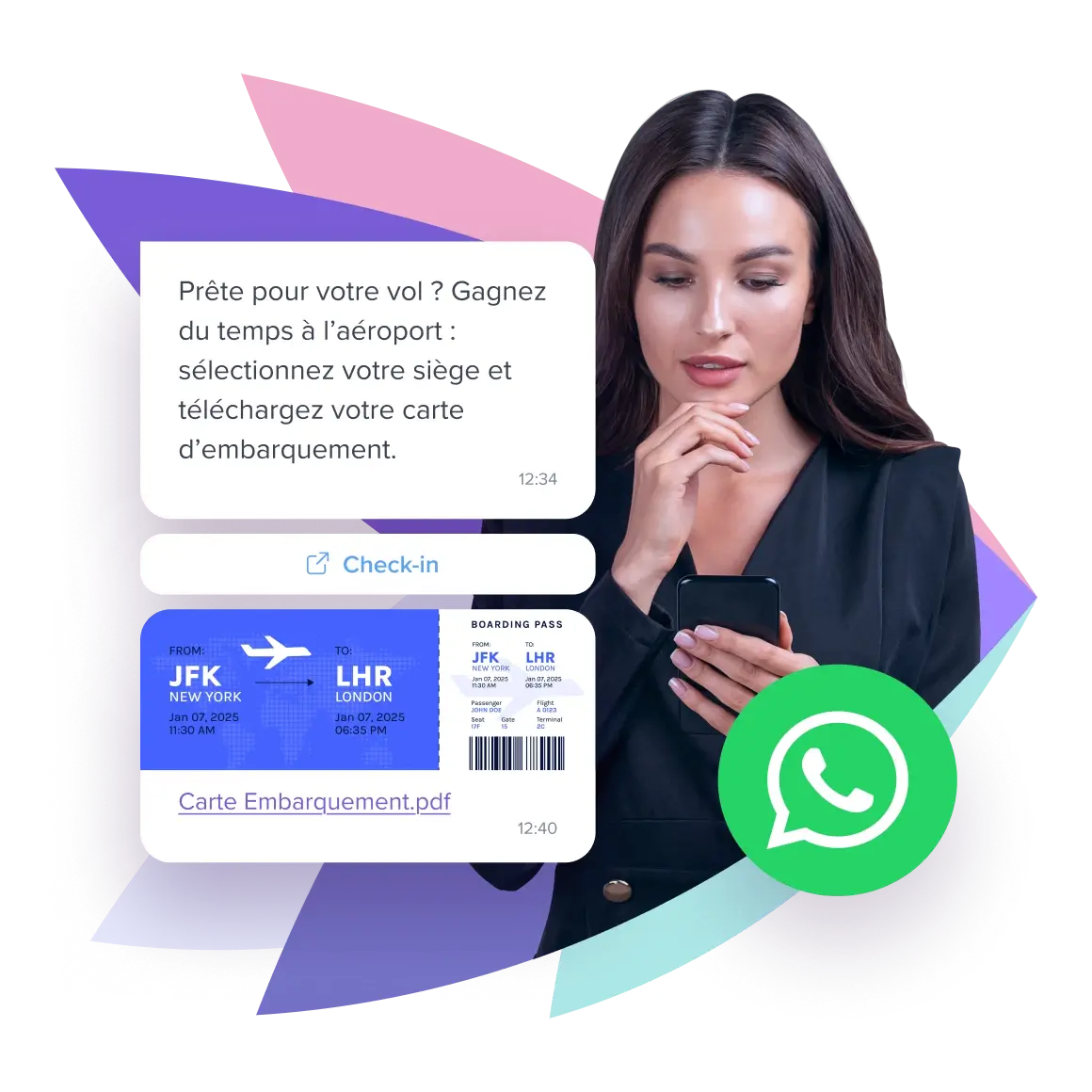 Exemple de message enrichi WhatsApp