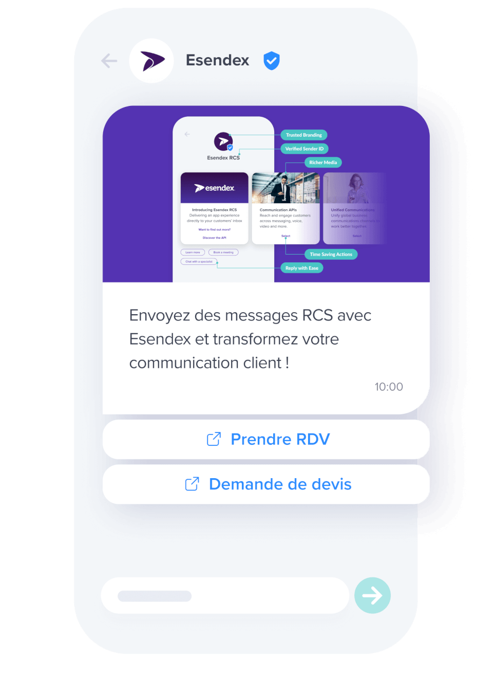 Exemple message RCS &eacute;cole