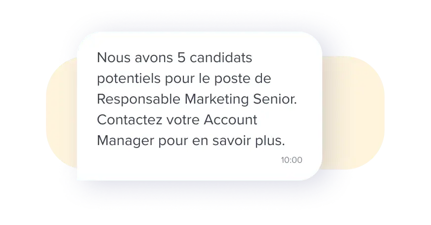 Exemple de sms par mail secteur recrutement