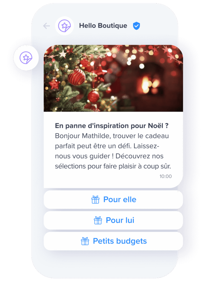visuel exemple message RCS id&eacute;es cadeaux No&euml;l