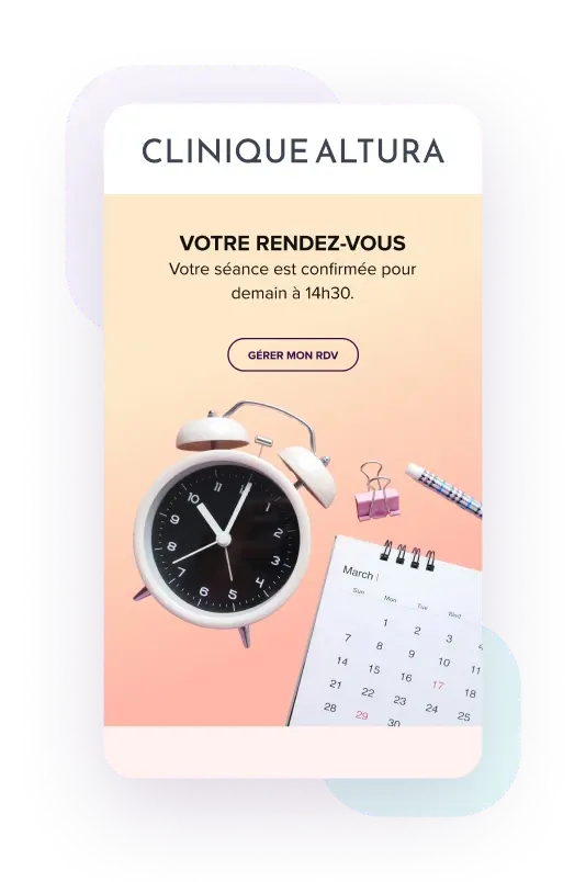 Exemple e-mail rappel de rendez-vous