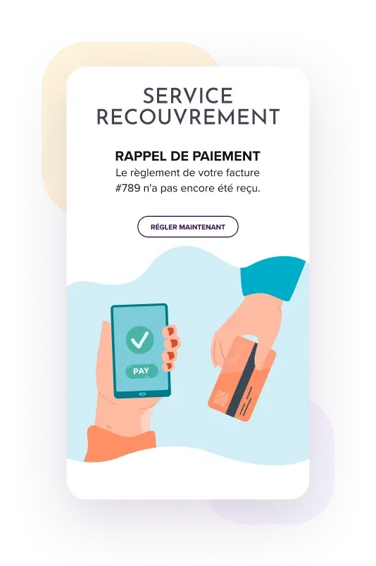 Ic&ocirc;ne e-mail recouvrement cr&eacute;ances