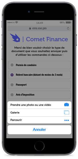 Exemple de l'utilisation d'un parcours mobile